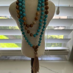 Turquoise Tassel necklace